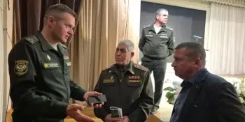 Перед учащимися учреждений образования Борисовского района выступили офицеры УО "Институт пограничной службы Республики Беларусь"
